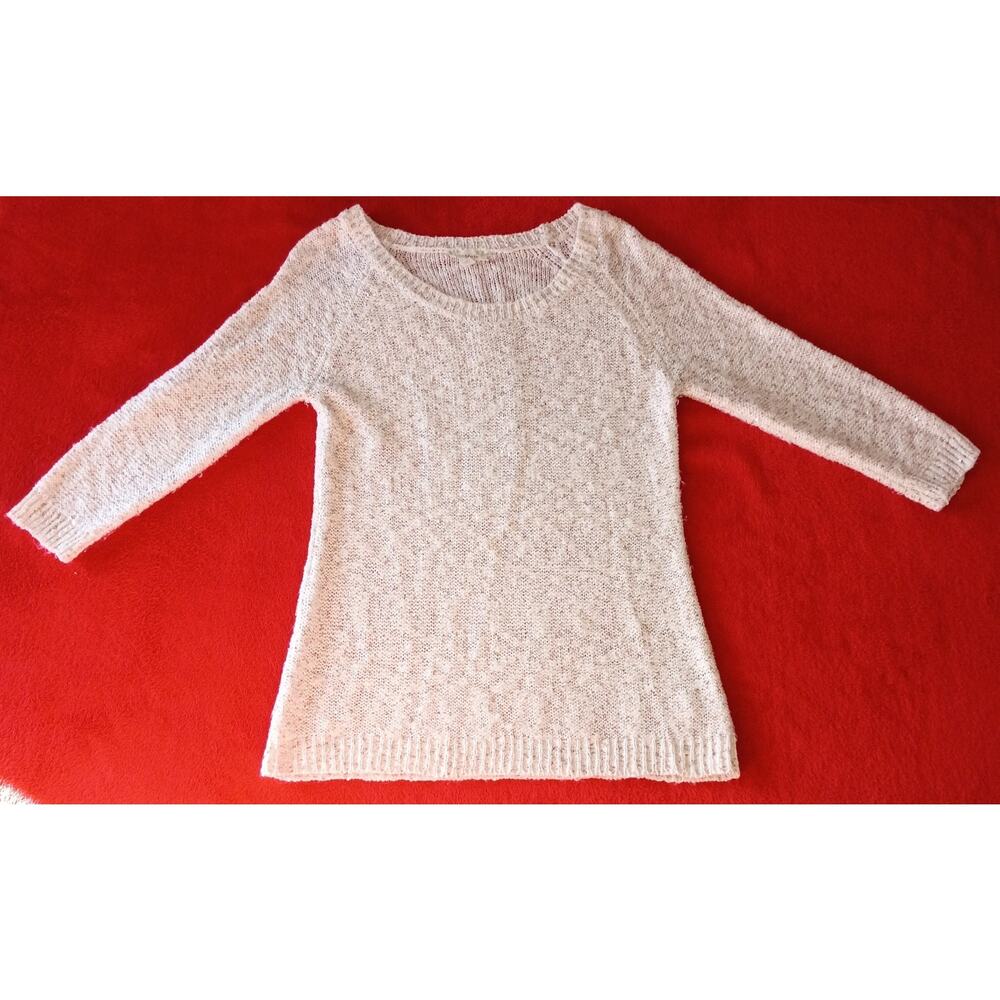 Anthropology Nurture Off The Shoulder Sequin Knit Sweater Women Size L Glam